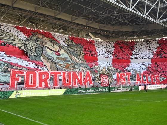 Fans Duesseldorf doing a choreography during the 2 Bundesliga match between Fortuna Düsseldorf and 1 FC Köln at Merkur Spiel Arena on September 21, 2024 in Düsseldorf, Germany Germany Photo by Ralf Treese DeFodi Images Fans Duesseldorf doing a choreography during the 2 Bundesliga match between Fortuna Düsseldorf and 1 FC Köln at Merkur Spiel Arena on September 21, 2024 in Düsseldorf, Germany Photo by Ralf Treese DeFodi Images DFB DFL REGULATIONS PROHIBIT ANY USE OF PHOTOGRAPHS AS IMAGE SEQUENCES AND OR QUASI VIDEO Defodi 521 DUSKOE20240921 013 Defodi-521 DFB DFL REGULATIONS PROHIBIT ANY USE OF PHOTOGRAPHS AS IMAGE SEQUENCES AND OR QUASI-VIDEO.