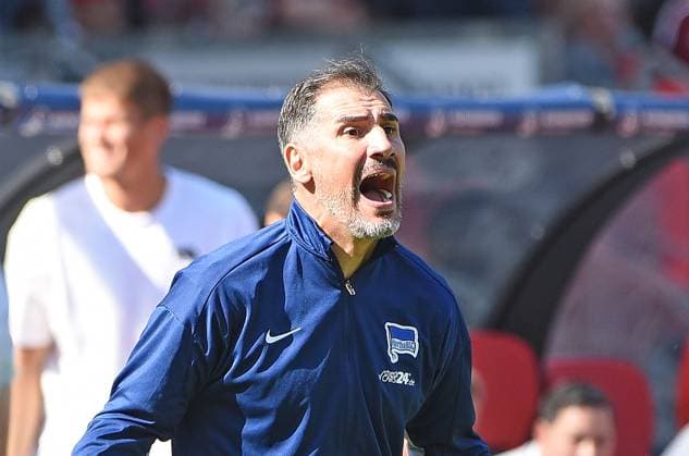 21 09 2024, xhbx, Soccer 2 Bundesliga, 1 FC Nuernberg Hertha BSC Berlin emspor, v l Coach Cristian Fiel Hertha BSC Berlin DFL DFB REGULATIONS PROHIBIT ANY USE OF PHOTOGRAPHS as IMAGE SEQUENCES and or QUASI VIDEO Nuernberg