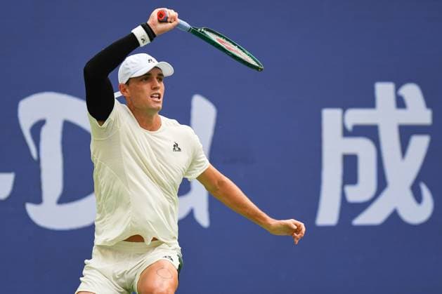 CHENGDU, CHINA - SEPTEMBER 21: Christopher O Connell of Australia competes in the Men s Singles Round of 16 match against Lorenzo Musetti of Italy on day 4 of 2024 Chengdu Open at Sichuan International Tennis Center on September 21, 2024 in Chengdu, Sichuan Province of China.  Copyright: xVCGx 111519297708