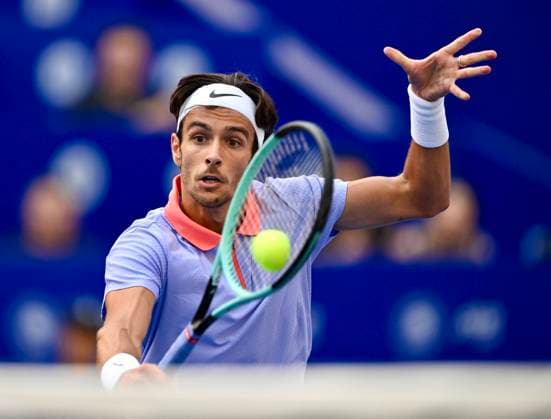 CHENGDU, CHINA - SEPTEMBER 21: Lorenzo Musetti of Italy competes in the Men s Singles Round of 16 match against Christopher O Connell of Australia on day 4 of 2024 Chengdu Open at Sichuan International Tennis Center on September 21, 2024 in Chengdu, Sichuan Province of China.  Copyright: xVCGx 111519294568