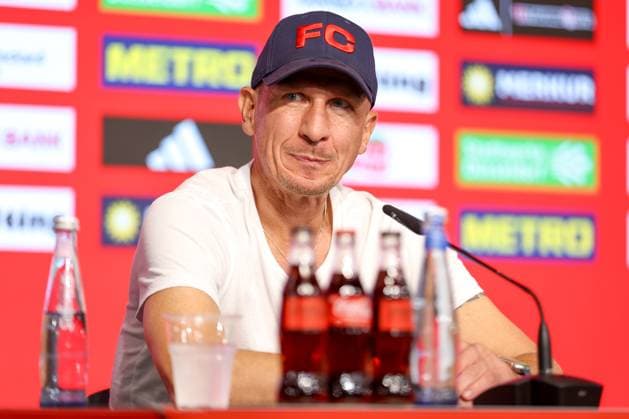 21 09 2024, 2 Fußball Bundesliga, Fortuna Düsseldorf 1 FC Köln, Merkur Spiel Arena, Saison 2024 2025 Press conference after the match Coach Gerhard Struber Head coach 1 FC Köln at the PK DFB regulations prohibit any use of photographs as image sequences and or quasi video Nordrhein Westfalen Germany