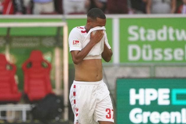 Football, 2 BL Season 2024 2025 Fortuna Düsseldorf vs 1 FC Köln , Merkur Spiel Arena Düsseldorf , Linton Maina 1 FC Köln , disappointed action, single picture