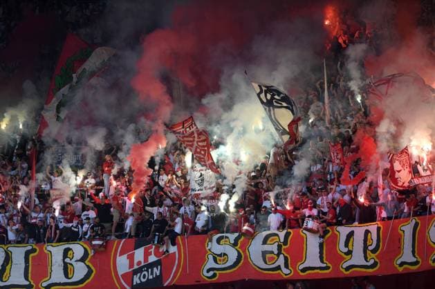 Fans Koeln supporters use pyrotechnics during the 2 Bundesliga match between Fortuna Düsseldorf and 1 FC Köln at Merkur Spiel Arena on September 21, 2024 in Düsseldorf, Germany Photo by Ralf Treese DeFodi Images Fans Koeln supporters use pyrotechnics during the 2 Bundesliga match between Fortuna Düsseldorf and 1 FC Köln at Merkur Spiel Arena on September 21, 2024 in Düsseldorf, Germany Photo by Ralf Treese DeFodi Images DFB DFL REGULATIONS PROHIBIT ANY USE OF PHOTOGRAPHS AS IMAGE SEQUENCES AND OR QUASI VIDEO Defodi 521 DUSKOE20240921 044 Defodi-521 DFB DFL REGULATIONS PROHIBIT ANY USE OF PHOTOGRAPHS AS IMAGE SEQUENCES AND OR QUASI-VIDEO.