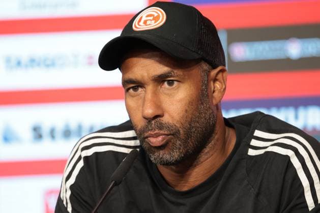 GER, 2 FBL Fortuna Duesseldorf vs 1 FC Koeln 21 09 2024, Merkur Spiel Arena, Duesseldorf, GER, 2 FBL Fortuna Duesseldorf vs 1 FC Koeln, in the picture press conference PK after the match, Daniel Thioune coach headcoach Fortuna Duesseldorf , nordphotoxGmbHx xMeuter nph00351