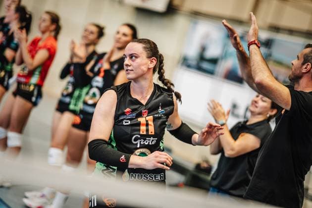 Volleyball Women Season 2024 2025 2 Bundesliga Women Pro powered by SnowTrex ETV Hamburg vs NavaRo Straubing 21 09 2024 Franziska Koob 11, NavaRo Straubing becomes MVP of the match Hamburg Sporthalle Hoheluft Hamburg Germany
