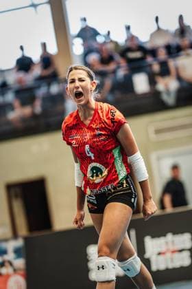 Volleyball Women Season 2024 2025 2 Bundesliga Women Pro powered by SnowTrex ETV Hamburg vs NavaRo Straubing 21 09 2024 Jana Krause 4, NavaRo Straubing at Jubel Hamburg Sporthalle Hoheluft Hamburg Germany