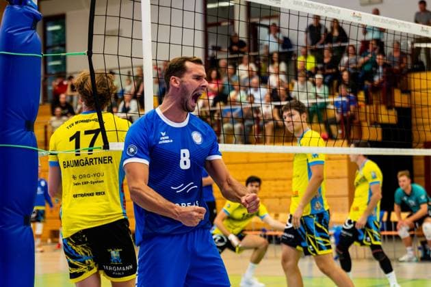 21 09 2024, GER, Volleyball, 2 BL Maenner Sued, Season 2024 2025, 1 Matchday, Blue Volleys Gotha TSV Mimmenhausen Dominik Duchac Blue Volleys Gotha 99867 Gotha Sporthalle Sportanlage Ernesti Thüringen Germany