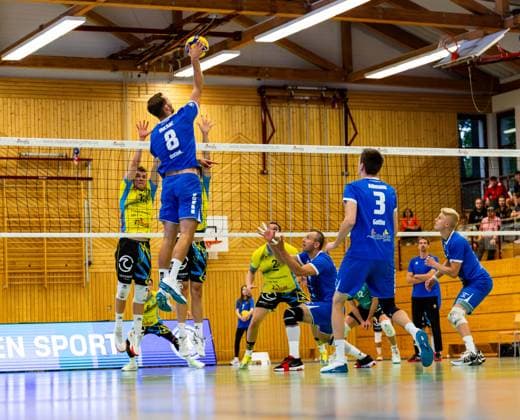 21 09 2024, GER, Volleyball, 2 BL Maenner Sued, Season 2024 2025, 1 Matchday, Blue Volleys Gotha TSV Mimmenhausen Dominik Duchac Blue Volleys Gotha 99867 Gotha Sporthalle Sportanlage Ernesti Thüringen Germany