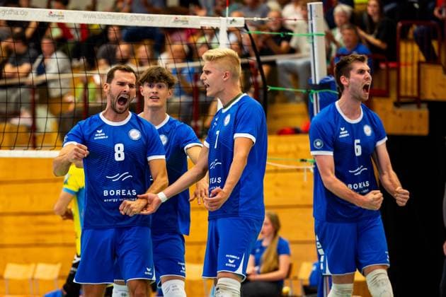 21 09 2024, GER, Volleyball, 2 BL Maenner Sued, Season 2024 2025, 1 Matchday, Blue Volleys Gotha TSV Mimmenhausen Dominik Duchac Blue Volleys Gotha 99867 Gotha Sporthalle Sportanlage Ernesti Thüringen Germany