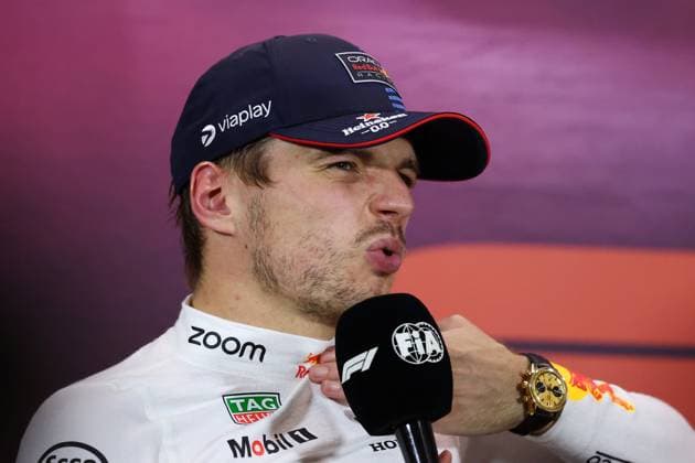 F1 Grand Prix Of Singapore - Qualifying Max Verstappen of the Netherlands and Red Bull Racing-Honda RBPT reacts in a media conference following qualifying ahead of the F1 Grand Prix of Singapore at Marina Bay Street Circuit in Singapore, Singapore, on September 21, 2024. Singapore Singapore  Copyright: xMorganxHancockx originalFilename:hancock-f1grandp240922_npF0S.jpg