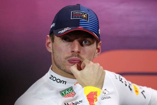F1 Grand Prix Of Singapore - Qualifying Max Verstappen of the Netherlands and Red Bull Racing-Honda RBPT reacts in a media conference following qualifying ahead of the F1 Grand Prix of Singapore at Marina Bay Street Circuit in Singapore, Singapore, on September 21, 2024. Singapore Singapore  Copyright: xMorganxHancockx originalFilename:hancock-f1grandp240922_npuEQ.jpg