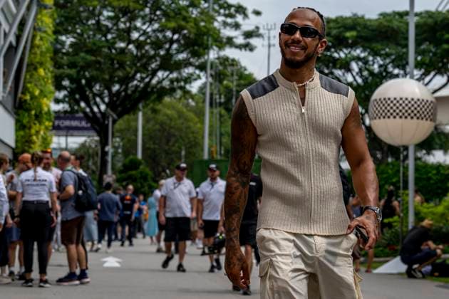 Marina Bay - 21-09-2024, Marina Bay Street Circuit, Lewis Hamilton at the Formula 1 Singapore Grand Prix 2024 Saturday Formula 1 Singapore Grand Prix 2024 Saturday  x26302256x Copyright:
