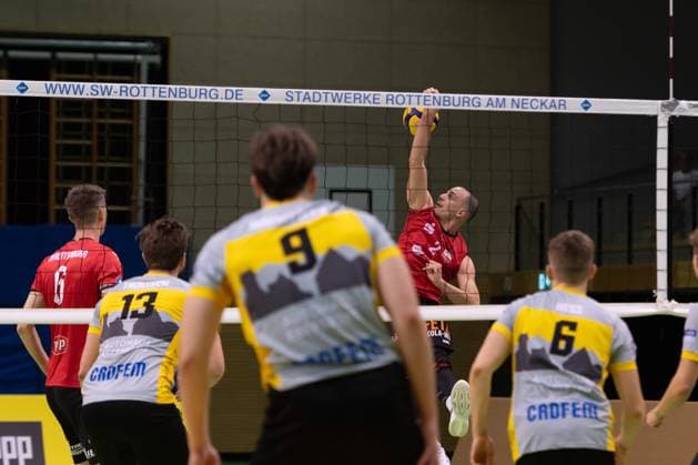 Moritz Rauber TV Rottenburg, 02 GER, TV Rottenburg vs TSV Grafing, Volleyball, Men, 2 Bundesliga, Season 24 25, 21 09 2024, GER, TV Rottenburg vs TSV Grafing, Volleyball, Men, 2 Bundesliga, Season 24 25, 21 09 2024 Rottenburg Copyright: xEibner-Pressefoto WolfgangxFrankx EP_WFK