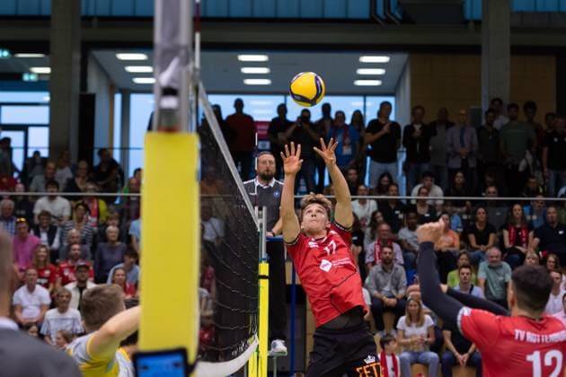 Aurel Sprenger TV Rottenburg, 17 GER, TV Rottenburg vs TSV Grafing, Volleyball, Men, 2 Bundesliga, Season 24 25, 21 09 2024, GER, TV Rottenburg vs TSV Grafing, Volleyball, Men, 2 Bundesliga, Season 24 25, 21 09 2024 Rottenburg Copyright: xEibner-Pressefoto WolfgangxFrankx EP_WFK