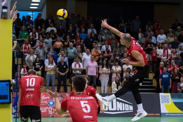 Moritz Rauber TV Rottenburg, 02 GER, TV Rottenburg vs TSV Grafing, Volleyball, Men, 2 Bundesliga, Season 24 25, 21 09 2024, GER, TV Rottenburg vs TSV Grafing, Volleyball, Men, 2 Bundesliga, Season 24 25, 21 09 2024 Rottenburg Copyright: xEibner-Pressefoto WolfgangxFrankx EP_WFK