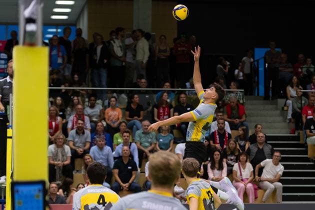 Tom Strohbach TSV Grafing, 15 GER, TV Rottenburg vs TSV Grafing, Volleyball, Men, 2 Bundesliga, Season 24 25, 21 09 2024, GER, TV Rottenburg vs TSV Grafing, Volleyball, Men, 2 Bundesliga, Season 24 25, 21 09 2024 Rottenburg Copyright: xEibner-Pressefoto WolfgangxFrankx EP_WFK