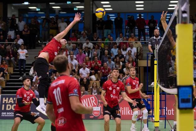 Moritz Rauber TV Rottenburg, 02 GER, TV Rottenburg vs TSV Grafing, Volleyball, Men, 2 Bundesliga, Season 24 25, 21 09 2024, GER, TV Rottenburg vs TSV Grafing, Volleyball, Men, 2 Bundesliga, Season 24 25, 21 09 2024 Rottenburg Copyright: xEibner-Pressefoto WolfgangxFrankx EP_WFK