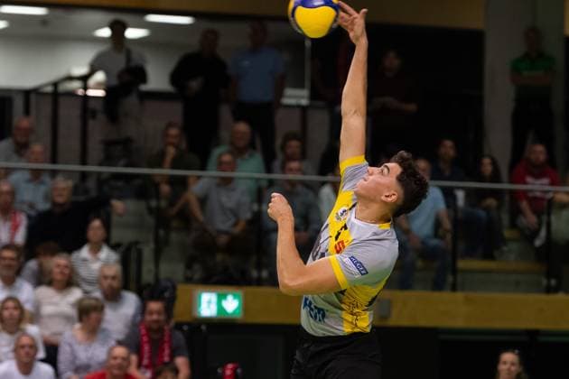 Tom Strohbach TSV Grafing, 15 GER, TV Rottenburg vs TSV Grafing, Volleyball, Men, 2 Bundesliga, Season 24 25, 21 09 2024, GER, TV Rottenburg vs TSV Grafing, Volleyball, Men, 2 Bundesliga, Season 24 25, 21 09 2024 Rottenburg Copyright: xEibner-Pressefoto WolfgangxFrankx EP_WFK