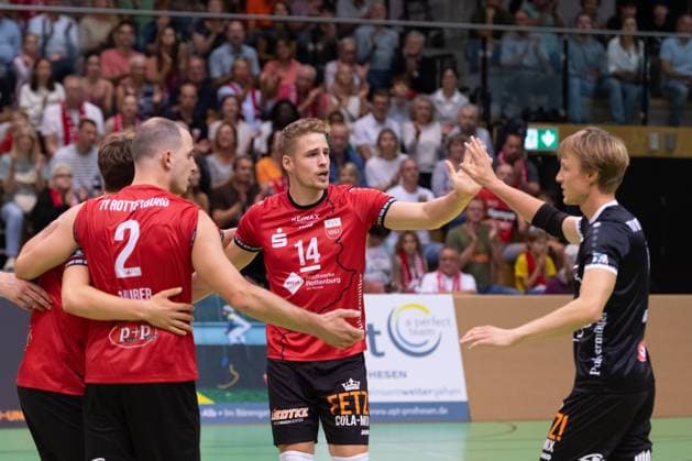 Timon Schippmann TV Rottenburg, 14 GER, TV Rottenburg vs TSV Grafing, Volleyball, Men, 2 Bundesliga, Season 24 25, 21 09 2024, GER, TV Rottenburg vs TSV Grafing, Volleyball, Men, 2 Bundesliga, Season 24 25, 21 09 2024 Rottenburg Copyright: xEibner-Pressefoto WolfgangxFrankx EP_WFK