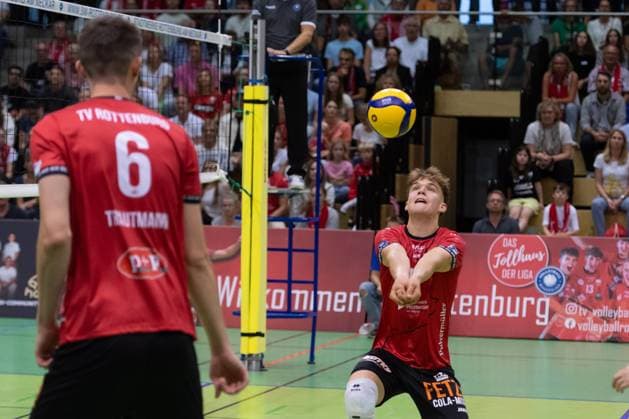 Aurel Sprenger TV Rottenburg, 17 GER, TV Rottenburg vs TSV Grafing, Volleyball, Men, 2 Bundesliga, Season 24 25, 21 09 2024, GER, TV Rottenburg vs TSV Grafing, Volleyball, Men, 2 Bundesliga, Season 24 25, 21 09 2024 Rottenburg Copyright: xEibner-Pressefoto WolfgangxFrankx EP_WFK