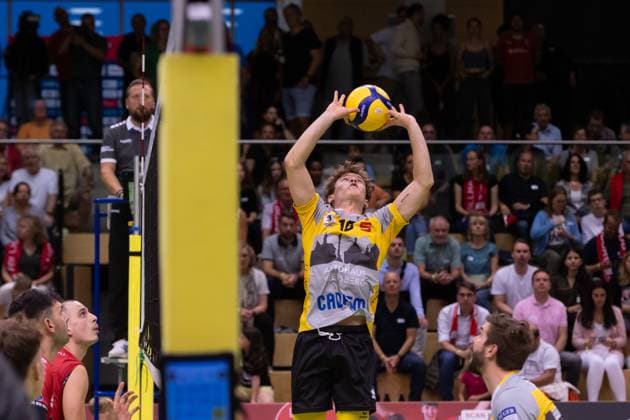 Simon Miller TSV Grafing, 18 GER, TV Rottenburg vs TSV Grafing, Volleyball, Men, 2 Bundesliga, Season 24 25, 21 09 2024, GER, TV Rottenburg vs TSV Grafing, Volleyball, Men, 2 Bundesliga, Season 24 25, 21 09 2024 Rottenburg Copyright: xEibner-Pressefoto WolfgangxFrankx EP_WFK