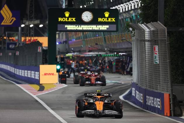 FORMULA 1 SINGAPORE AIRLINES SINGAPORE GRAND PRIX 2024 21 09 2024, Marina Bay Street Circuit, Singapore, FORMULA 1 SINGAPORE AIRLINES SINGAPORE GRAND PRIX 2024,in the picture Lando Norris GBR , McLaren F1 Team nordphotoxGmbHx xBratic nph00250