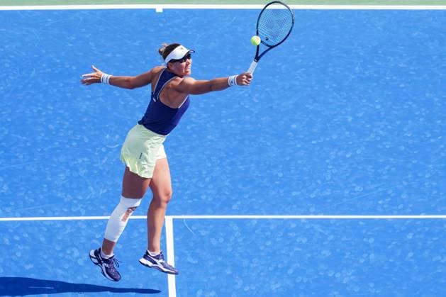 2024 WTA, Tennis Damen tennis Hana Bank Korea Open SEOUL, SOUTH KOREA, SEP 22: Nicole Melichar-Martinez (UNITED STATES) during WTA Tour tennis Hana Bank Korea Open Doubles final at the seoul olympic park tennis center in Seoul, South Korea, on September 22, 2024. Seoul the Seoul Olympic Park Tennis Ce South Korea 8112_280381 Copyright: xStevexChoxKyewoong PentaxPressx