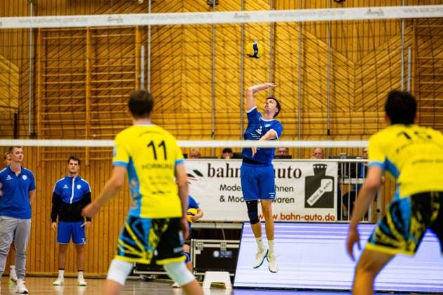 21 09 2024, GER, Volleyball, 2 BL Maenner Sued, Season 2024 2025, 1 Matchday, Blue Volleys Gotha TSV Mimmenhausen Christoph Assmann Blue Volleys Gotha 99867 Gotha Sporthalle Sportanlage Ernesti Thüringen Germany