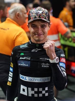 NORRIS Lando (gbr), McLaren F1 Team MCL38, portrait victory team celebration during the Formula 1 Singapore Grand Prix 2024, 18th round of the 2024 Formula One World Championship, WM, Weltmeisterschaft from September 20 to 22, 2024 on the Marina Bay Circuit, in Singapore, Singapore - F1 - SINGAPORE GRAND PRIX 2024 DPPI Panoramic  240922_R18_SINGAPORE_DP_XB3_4069