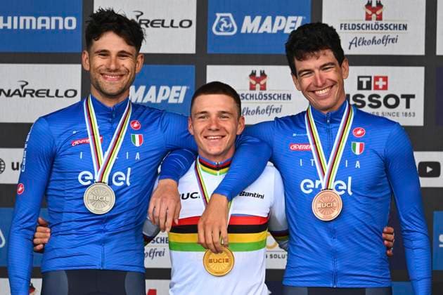 Cycling, Cycling World Championships in Zurich, Men, Elite, Time trial, Winner Remco Evenepoel