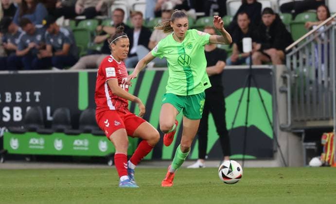 Women VfL Wolfsburg vs 1 FC Köln Wolfsburg, 22 09 2024, Football, Women, Season 24 25, Google Pixel Bundesliga, Matchday 3, VfL Wolfsburg vs 1 FC Köln, Picture shows Jule Brand VfL, 29 Wolfsburg