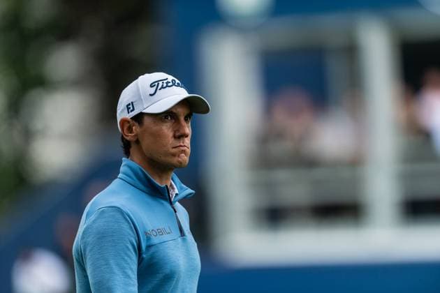 Matteo Manaserro of Italy on the 18th hole during round 4 of the BMW PGA, Golf Herren Championship at the Wentworth Golf Club, Virginia Water, England on 22 September 2024. Copyright: xGrantxWinterx 41780566