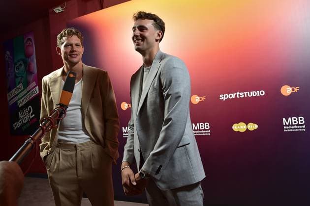 The basketball brothers, Moritz Wagner and Franz Wagner Arrival, preview of part 1 of the four-part documentary series THE WAGNER BROTHERS Two brothers, a dream come true in Berlin, on 22 09 2024 The Wagner Brother in Berlin PREVIEW Photopress Mueller