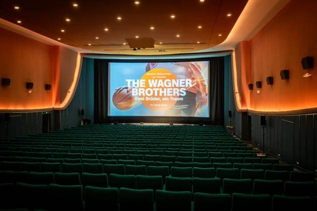 Basketball Berlin 24 09 2024 Premiere of the 4-part documentary series by Thomas Pletzinger and Timon Modersohn both not in the picture The Wagner Brothers at the Colosseum Filmtheater in Prenzlauer Berg Franz Wagner and Moritz Wagner