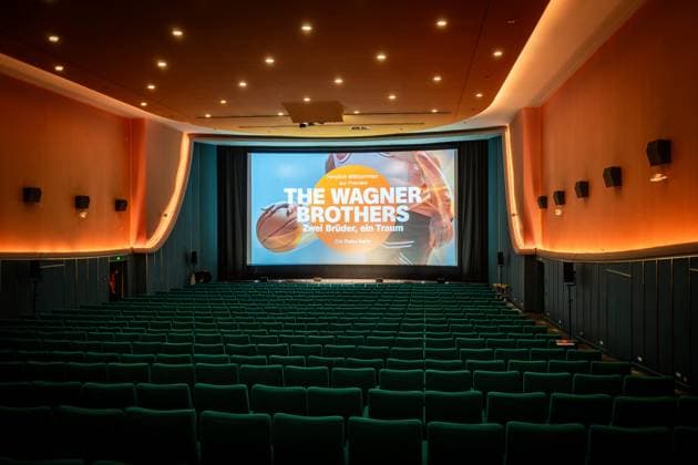 Basketball Berlin 24 09 2024 Premiere of the 4-part documentary series by Thomas Pletzinger and Timon Modersohn both not in the picture The Wagner Brothers at the Colosseum Filmtheater in Prenzlauer Berg Franz Wagner and Moritz Wagner