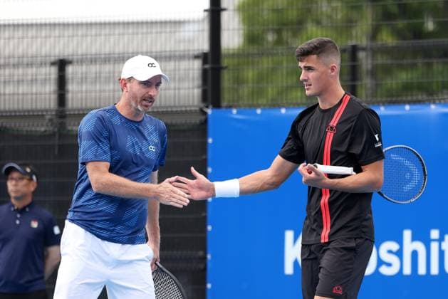 Alexander Erler, Matwe Middlekoop, Men Doubles, Men s Doubles Konishita Group Japan Open Tennis Championships, Tokyo, Japan Tennis Japan Open Tennis Championships 2024 ATP 500 Ariake Coliseum Tokyo Japan September 24, 2024 Copyright: xJuergenxHasenkopfx