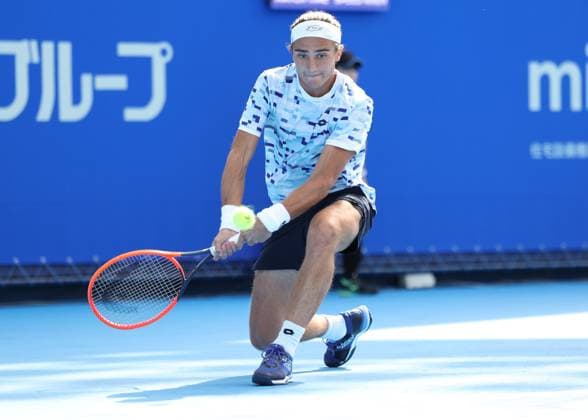 Mattia Bellucci ITA , Konishita Group Japan Open Tennis Championships, Tokyo, Japan Tennis Japan Open Tennis Championships 2024 ATP 500 Ariake Coliseum Tokyo Japan September 24, 2024 Copyright: xJuergenxHasenkopfx