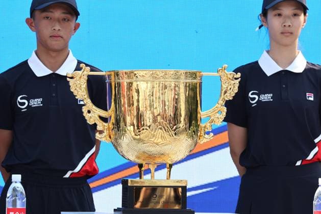 (240924) -- BEIJING, Sept. 24, 2024 -- The trophy for men s singles champion of China Open is seen during the men s singles draw at 2024 China Open tennis tournament in Beijing, capital of China, Sept. 24, 2024. ) (SP)CHINA-BEIJING-TENNIS-CHINA OPEN-DRAW (CN) ZhangxChen 