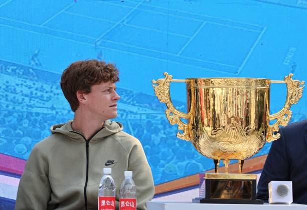(240924) -- BEIJING, Sept. 24, 2024 -- Jannik Sinner of Italy attends the men s singles draw at 2024 China Open tennis tournament in Beijing, capital of China, Sept. 24, 2024. ) (SP)CHINA-BEIJING-TENNIS-CHINA OPEN-DRAW (CN) ZhangxChen 