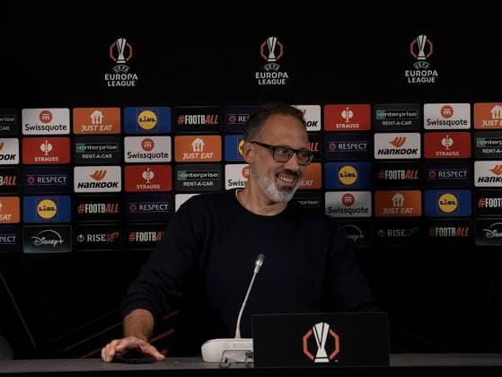 Europa League, FC Midtjylland vs TSG 1899 Hoffenheim 24 09 2024, MCH Arena, Herning, Europa League, FC Midtjylland vs TSG 1899 Hoffenheim , in the picture press conference with coach Pellegrino Matarazzo Hoffenheim and Jacob Bruun Larsen Hoffenheim Herning MCH Arena Denmark ,EDITORIAL USE ONLY