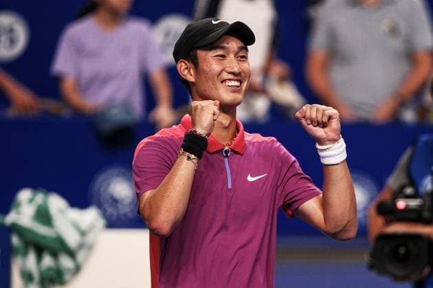 CHENGDU, CHINA - SEPTEMBER 24: Jerry Shang Juncheng of China celebrates after winning the Men s Singles Final match against Lorenzo Musetti of Italy on day 7 of 2024 Chengdu Open at Sichuan International Tennis Center on September 24, 2024 in Chengdu, Sichuan Province of China.  Copyright: xVCGx 111519903769