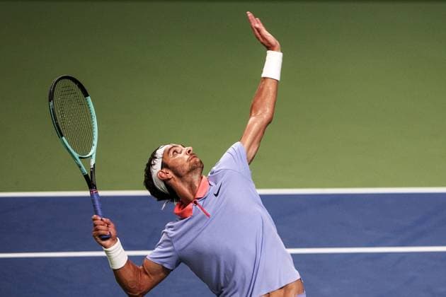 CHENGDU, CHINA - SEPTEMBER 24: Lorenzo Musetti of Italy competes in the Men s Singles Final match against Jerry Shang Juncheng of China on day 7 of 2024 Chengdu Open at Sichuan International Tennis Center on September 24, 2024 in Chengdu, Sichuan Province of China.  Copyright: xVCGx 111519903739