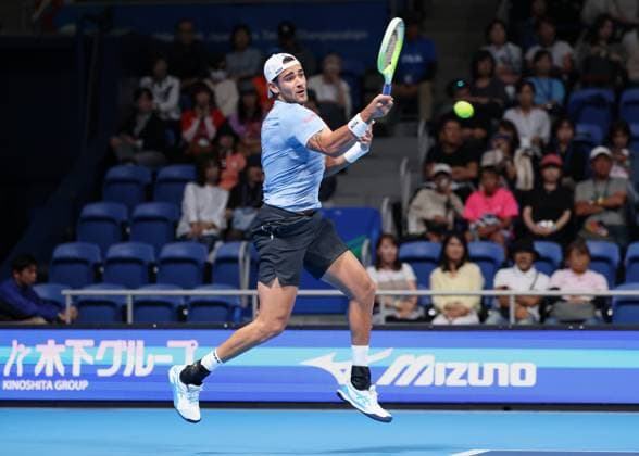 Matteo Berrettini ITA , Konishita Group Japan Open Tennis Championships, Tokyo, Japan Tennis Japan Open Tennis Championships 2024 ATP 500 Ariake Coliseum Tokyo Japan September 25, 2024 Copyright: xJuergenxHasenkopfx
