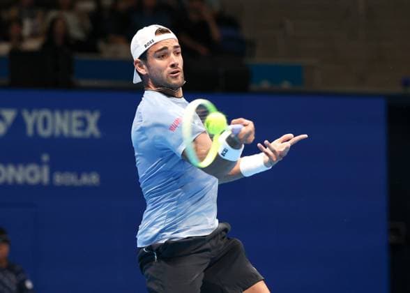 Matteo Berrettini ITA , Konishita Group Japan Open Tennis Championships, Tokyo, Japan Tennis Japan Open Tennis Championships 2024 ATP 500 Ariake Coliseum Tokyo Japan September 25, 2024 Copyright: xJuergenxHasenkopfx