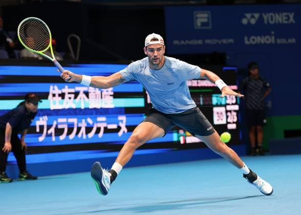 Matteo Berrettini ITA , Konishita Group Japan Open Tennis Championships, Tokyo, Japan Tennis Japan Open Tennis Championships 2024 ATP 500 Ariake Coliseum Tokyo Japan September 25, 2024 Copyright: xJuergenxHasenkopfx