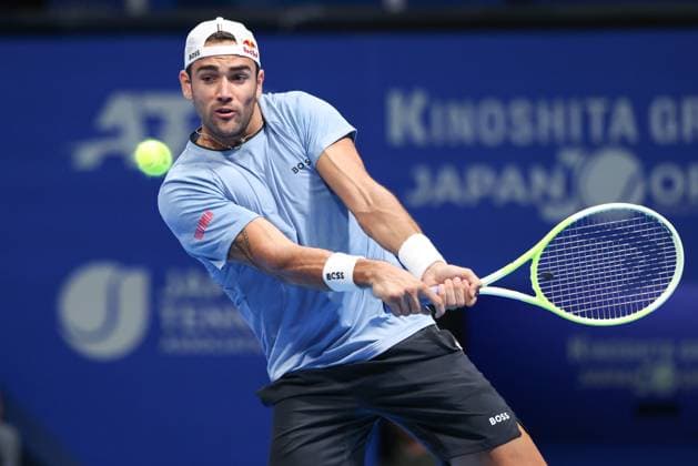 Matteo Berrettini ITA , Konishita Group Japan Open Tennis Championships, Tokyo, Japan Tennis Japan Open Tennis Championships 2024 ATP 500 Ariake Coliseum Tokyo Japan September 25, 2024 Copyright: xJuergenxHasenkopfx