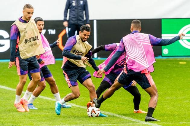 240925 Sergio Pena of Malmö FF during a training session with Malmö FF on September 25, 2024 in Malmö Photo Christian Örnberg BILDBYRAN COP 166 CO0469 fotboll football soccer fotball uefa europa league träning practice training malmö ff bbeng  Copyright: CHRISTIANxÖRNBERG BB240925CO004