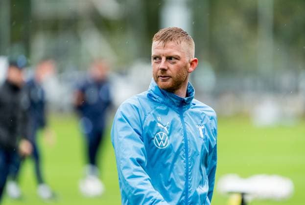 240925 Anders Christiansen of Malmö FF during a training session with Malmö FF on September 25, 2024 in Malmö. Photo: Christian Örnberg BILDBYRAN COP 166 CO0469 fotboll football soccer fotball uefa europa league träning practice training malmö ff bbeng  Copyright: CHRISTIANxÖRNBERG BB240925CO018
