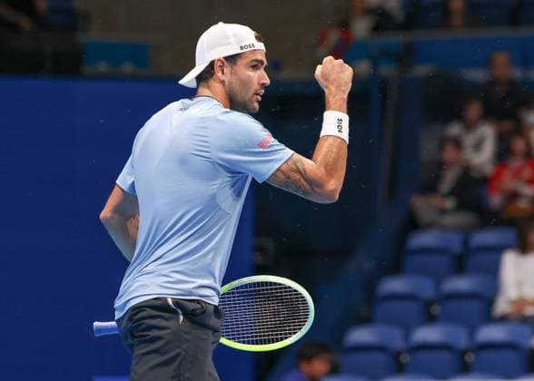 Matteo Berrettini ITA makes a fist and cheers, cheers, joy, emotion, Kinoshita Group Japan Open Tennis Championships,Tokyo ,Japan Copyright: xJuergenxHasenkopfx