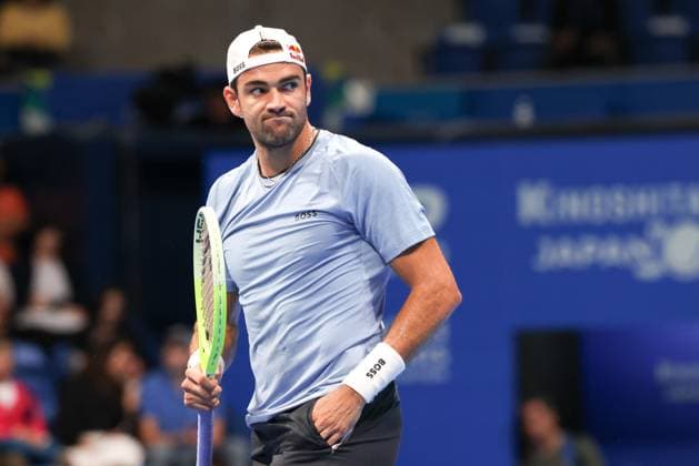 Matteo Berrettini ITA makes a fist and cheers, cheers, joy, emotion, Kinoshita Group Japan Open Tennis Championships,Tokyo ,Japan Copyright: xJuergenxHasenkopfx